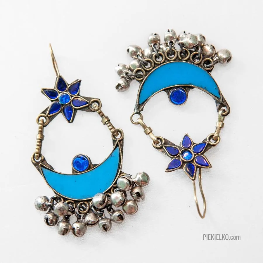 Kuchi blue earrings