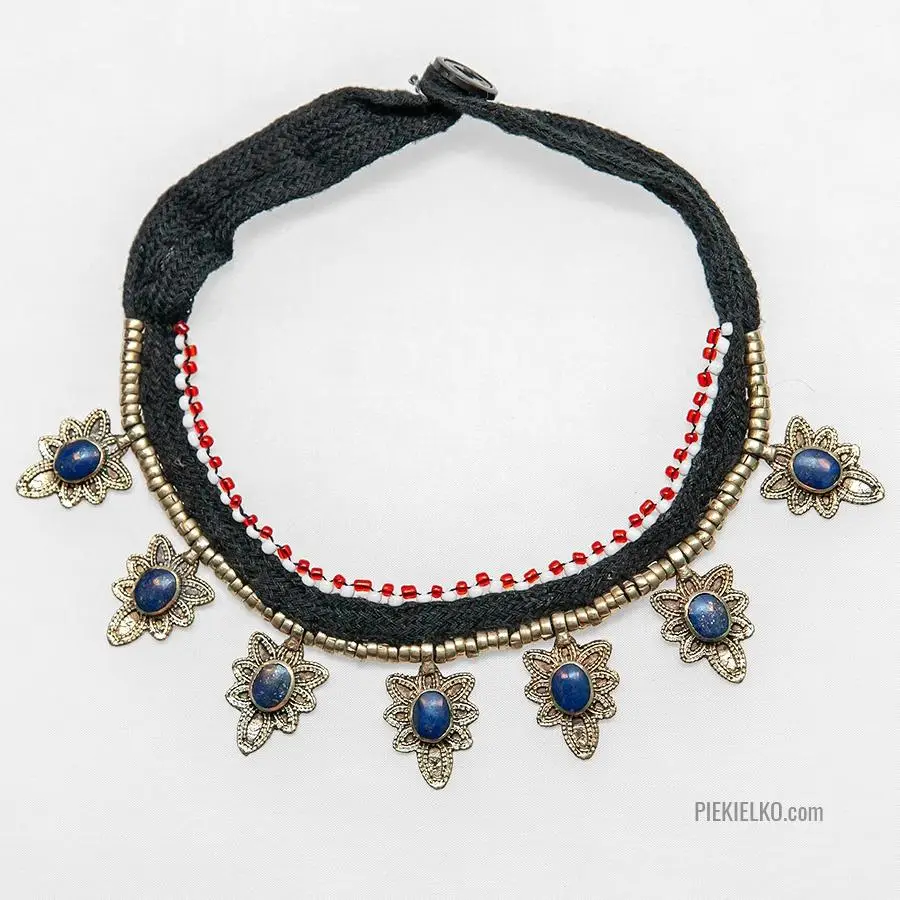 Afghan choker - lapis lazuli