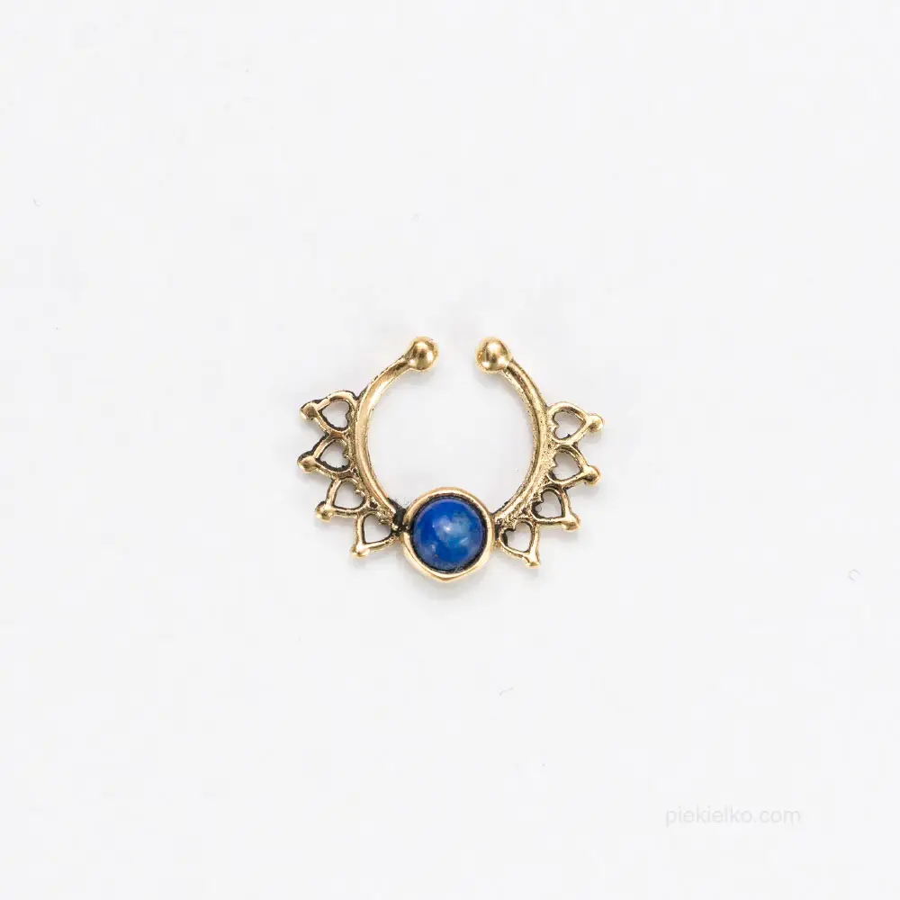 Septum mandala with lapis lazuli