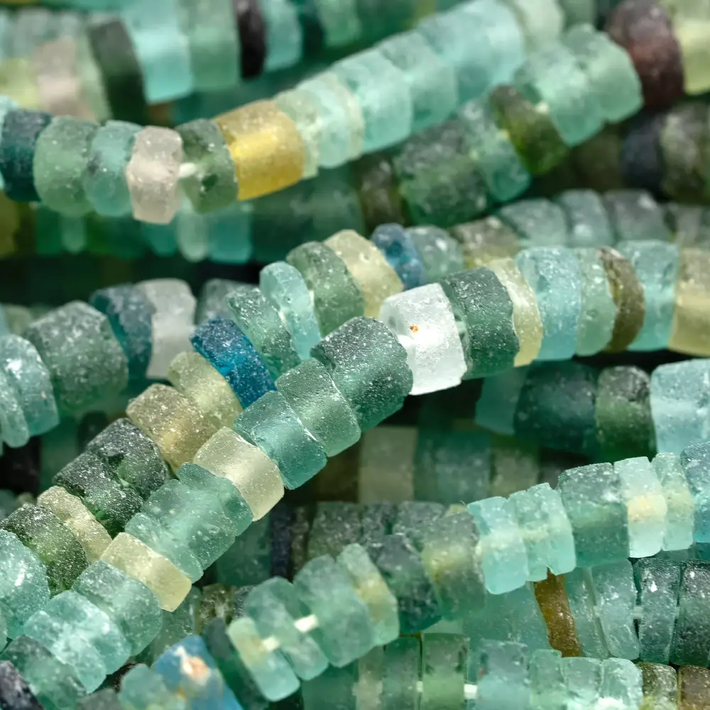 Very old romanglass gabri glass beads