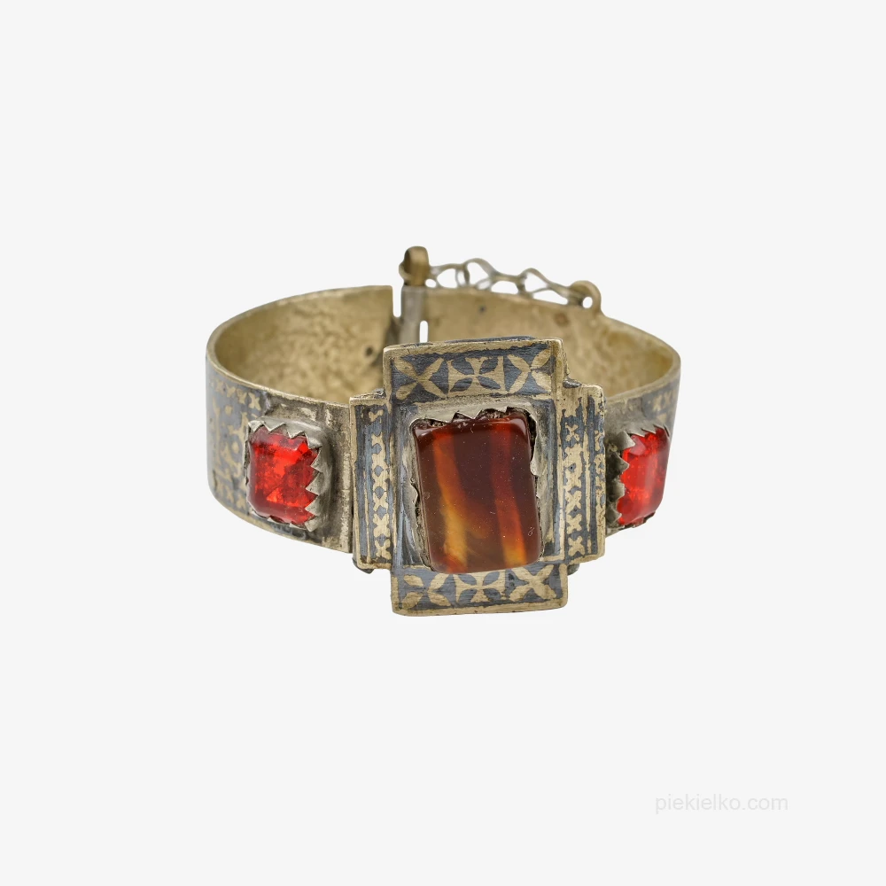 Hazarska Bransoleta Mankietowa – Vintage Tribal