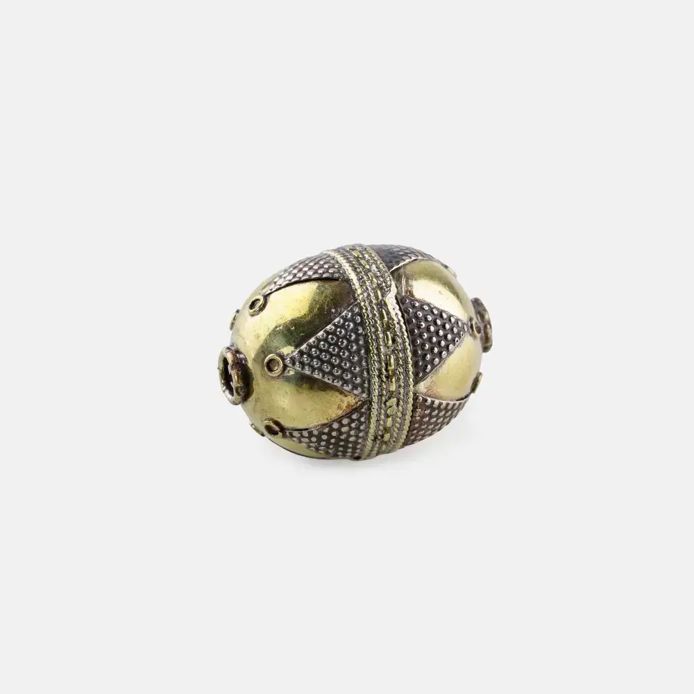 Turkmen Gilded Round Bead 3 cm