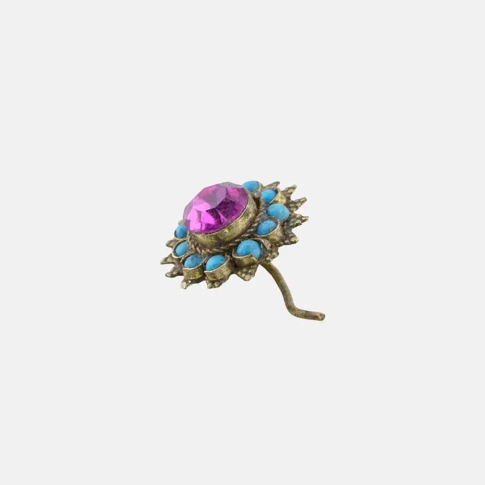 Small Kuchi Septum with Colored Glass