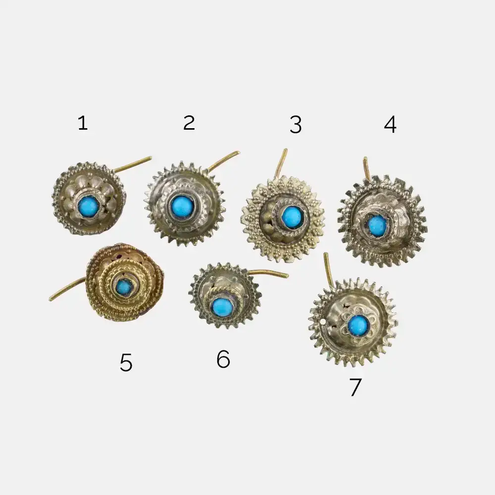 Antique Nose Studs – Turquoise, 19th Century