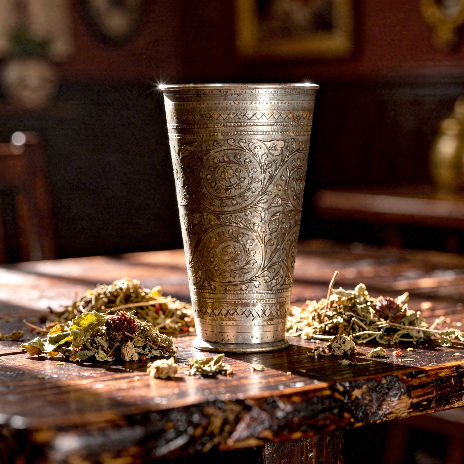 Brass lassi cup from Pakistan