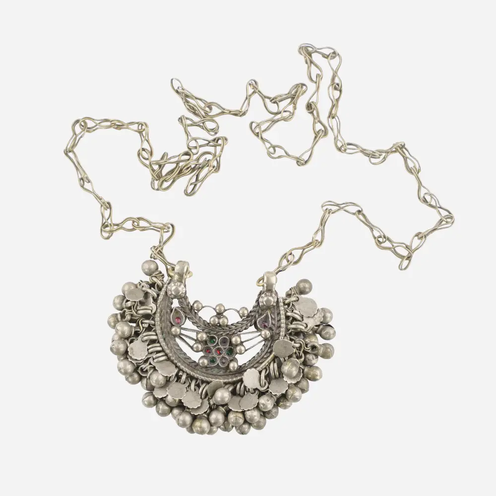 Afghan Crescent Necklace with Bells