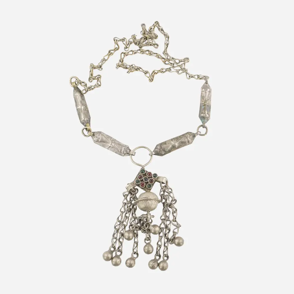 Afghan Nomad Necklace with Cascade of Bells
