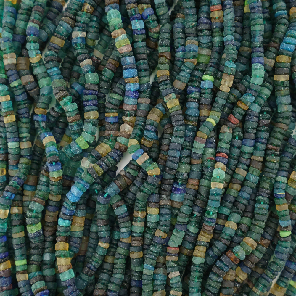 Roman Glass Cylinder Beads 5mm