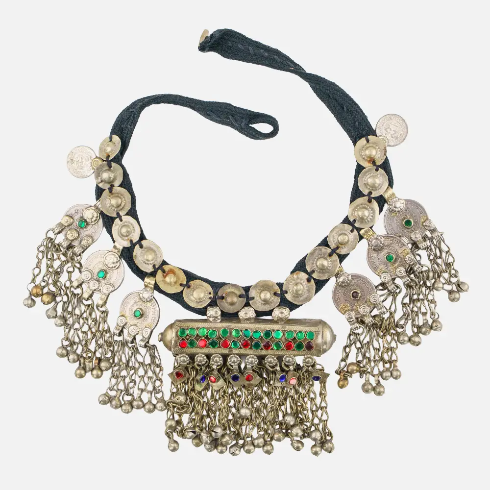 Afghan Taweez Necklace with Coins