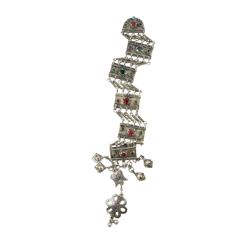 Kashmiri Kuchi Tribal Necktie with Rosette