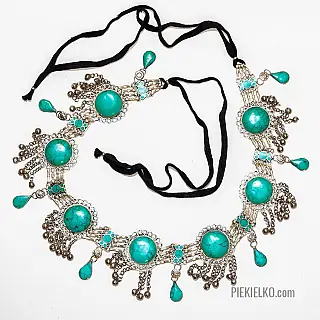 Brass turquoise Kuchi belt