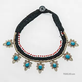 Afgański choker - turkus