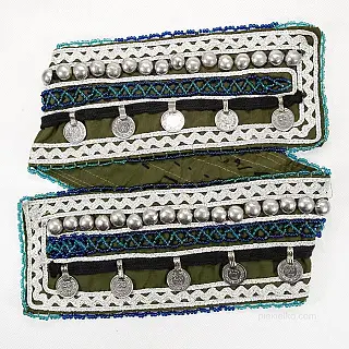 Belt with brass buttons