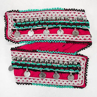 Belt with brass buttons