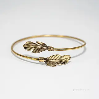 Brass leaf bracelet