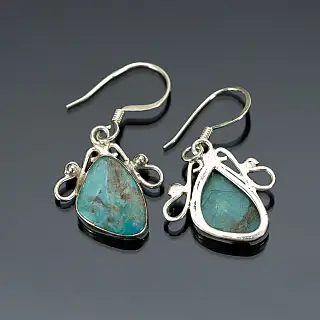 Barse thai turquoise earrings top