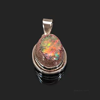 Firelight Pendant with Mexican Opal