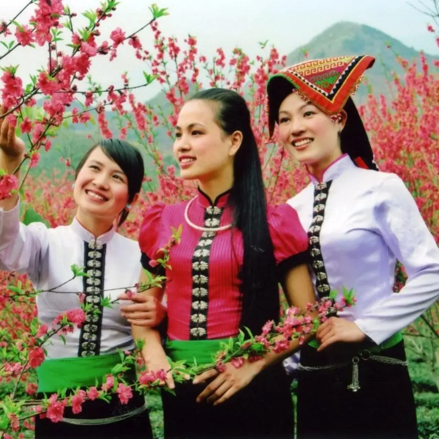 Szal Piêu - niezwykłe nakrycie głowy kobiet narodu Thái đen