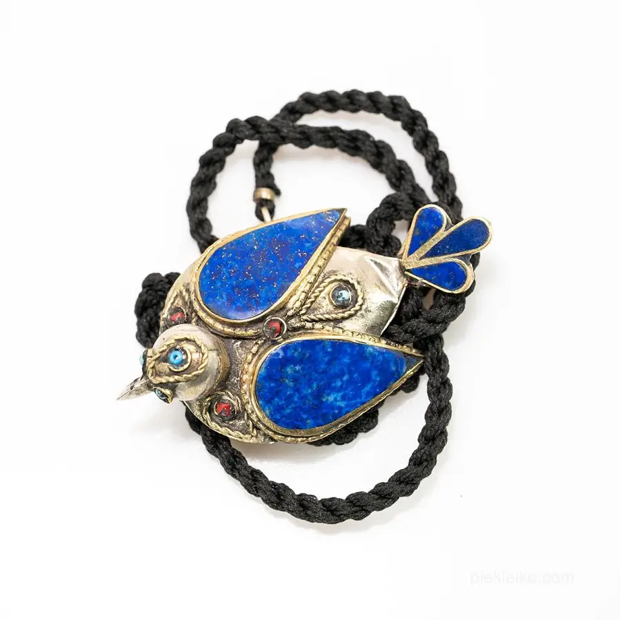 Naszyjnik ptak z lapis lazuli