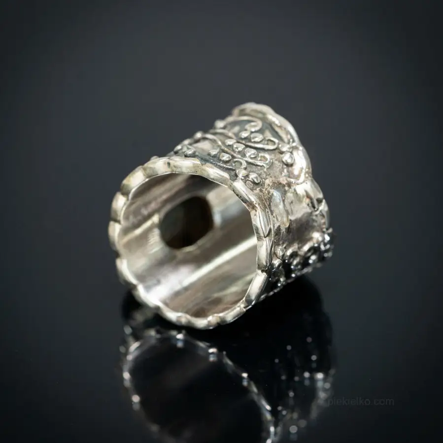 Black Night Emerald - Heavy Labradorite Ring