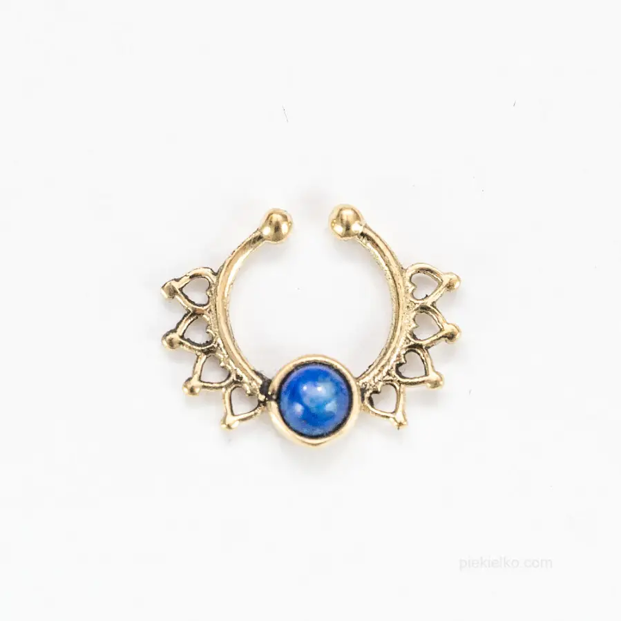 Septum mandala with lapis lazuli
