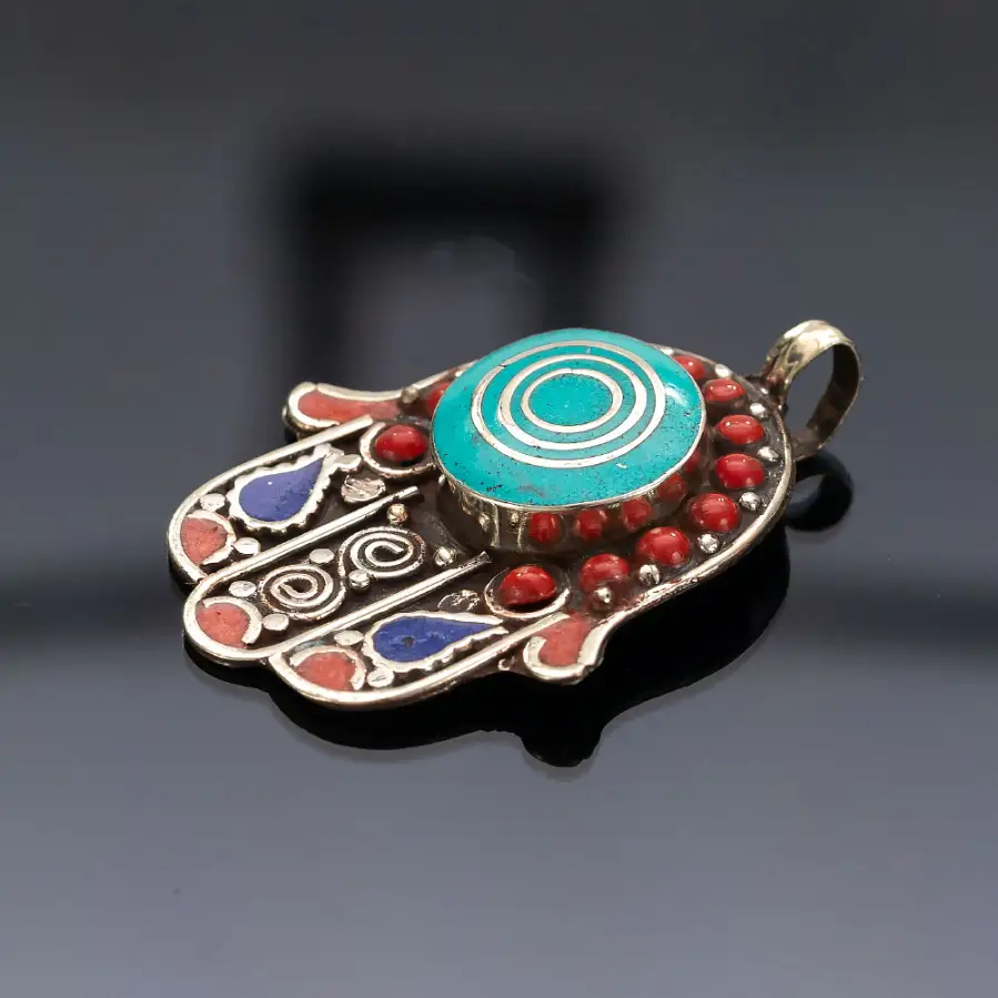 Tybetańska zawieszka Amulet HAMSA