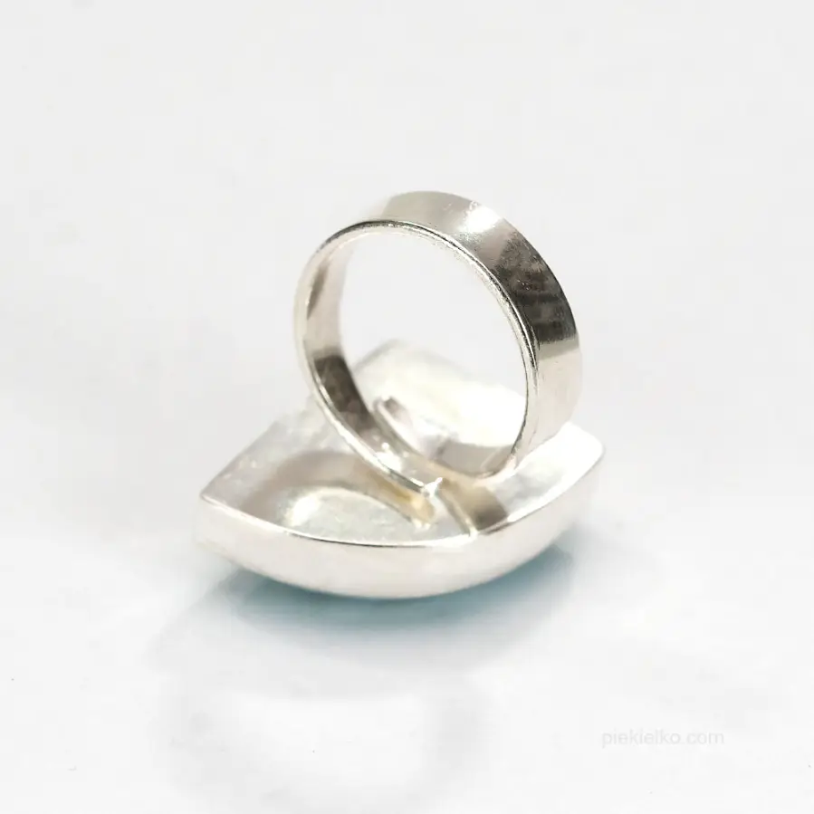Caribbean blue in Indian silver