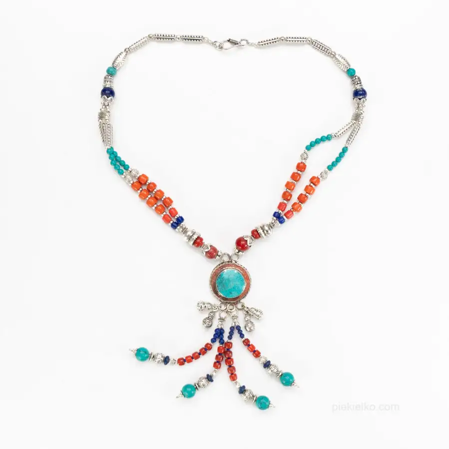 Shiny long Nepalese vintage necklace