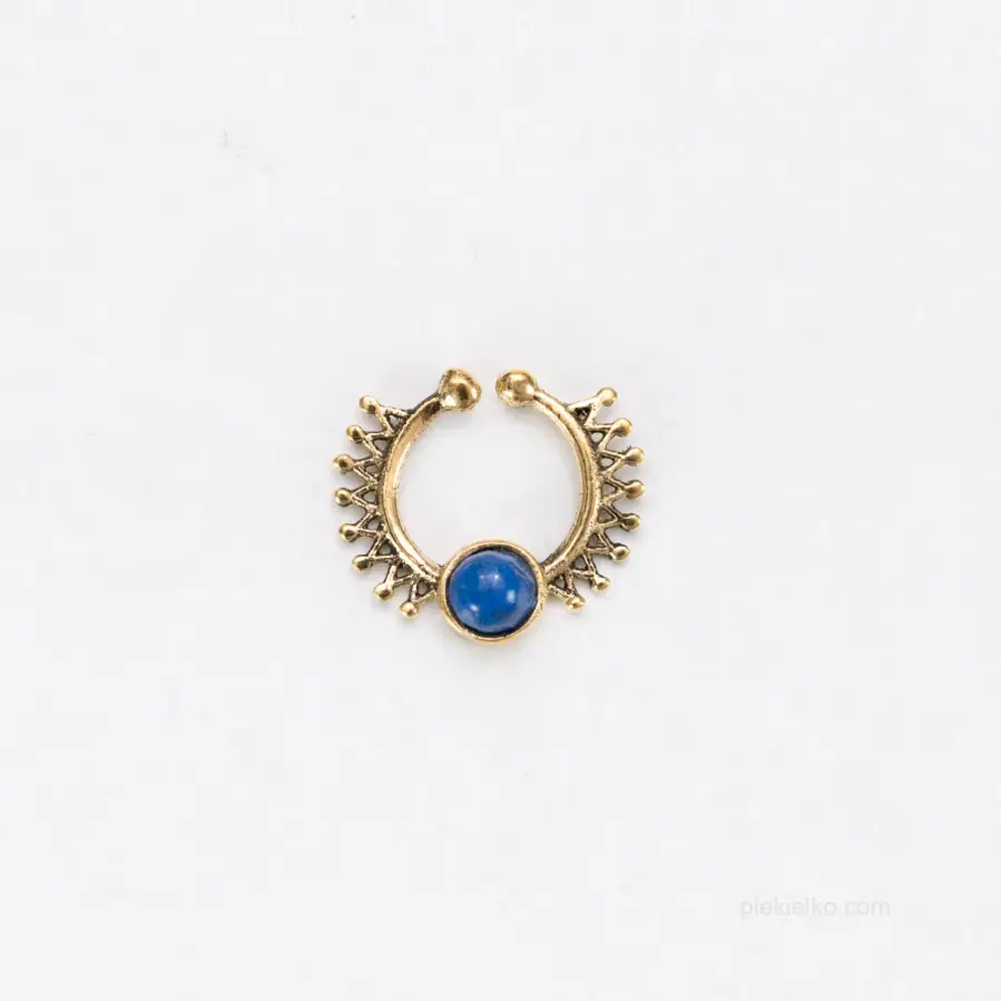Septum with mandala and lapis lazuli