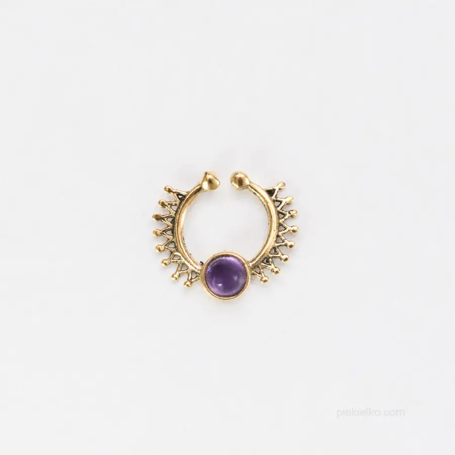 Septum mandala with amethyst