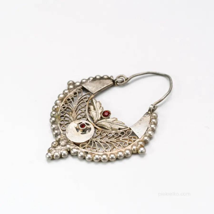 Antique silver tribal earrings