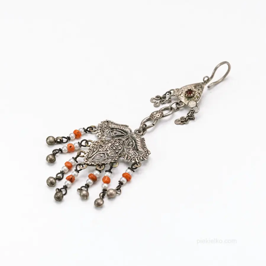 Antique silver tribal earrings