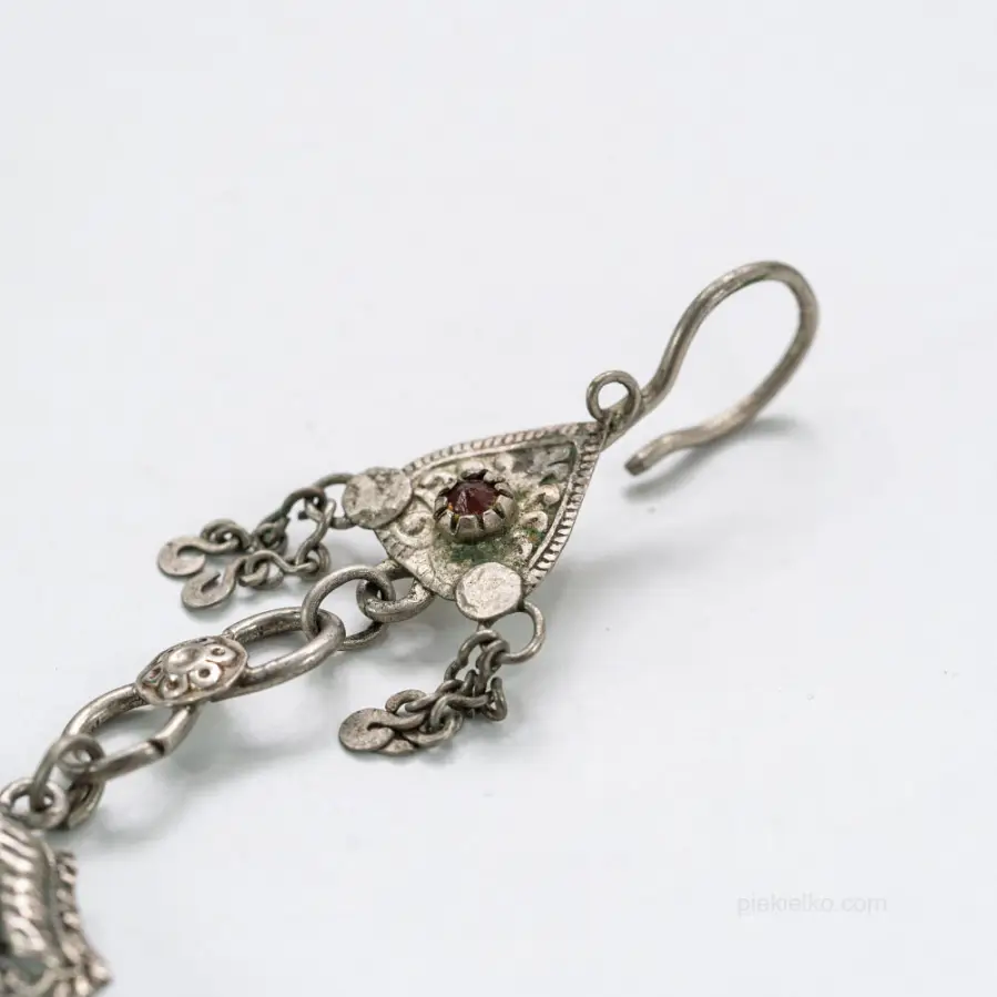 Antique silver tribal earrings