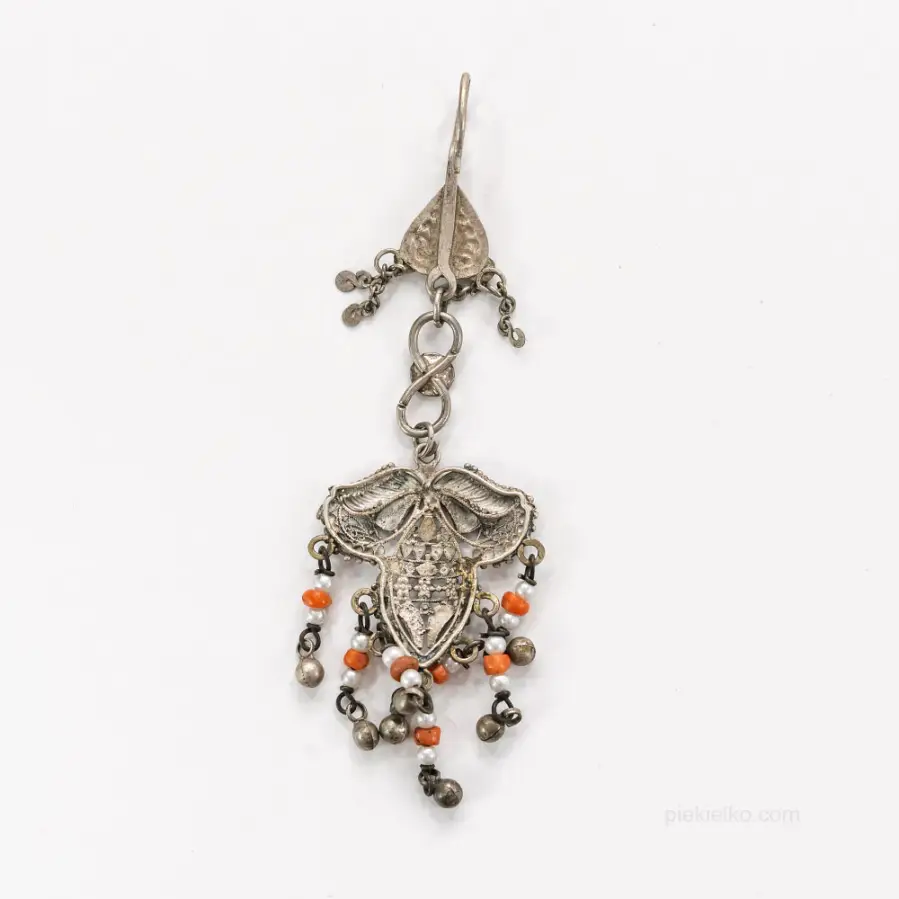 Antique silver tribal earrings