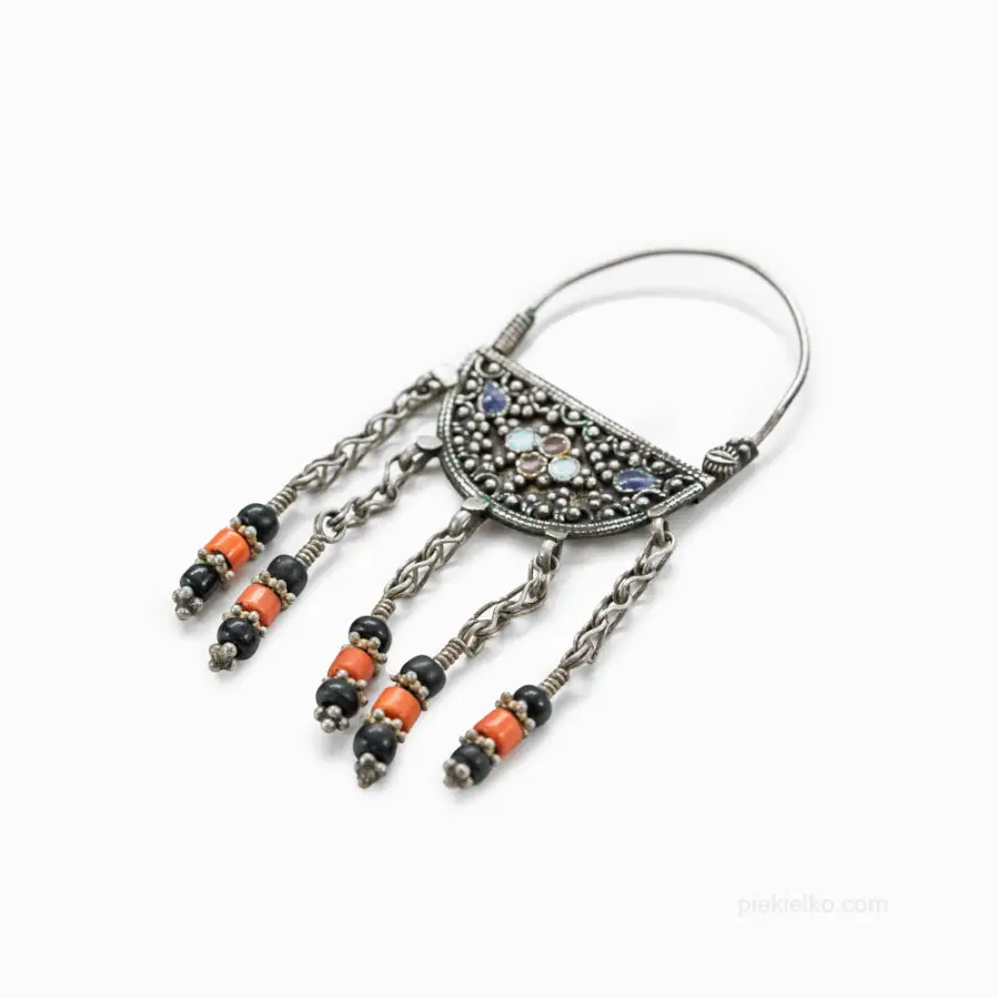 Pakistani silver tribal earrings