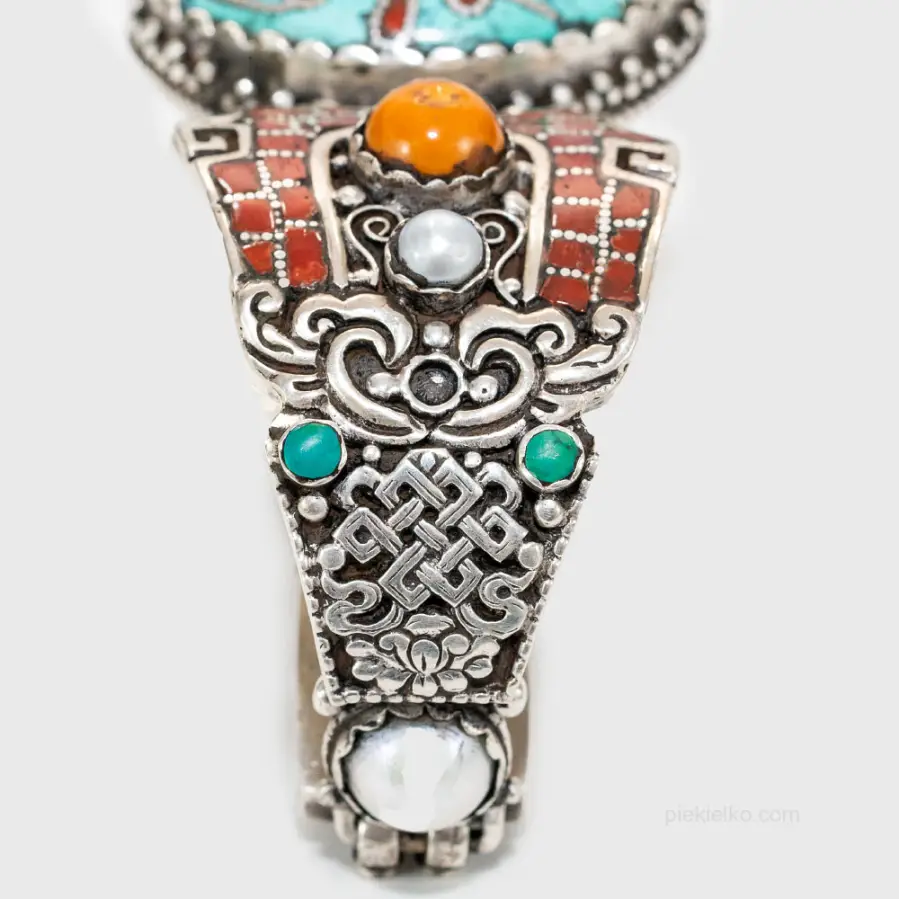 Nepalese Bracelet with Turquoise S925