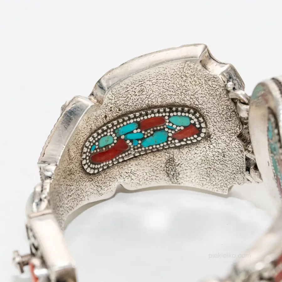 Nepalese Bracelet with Turquoise S925