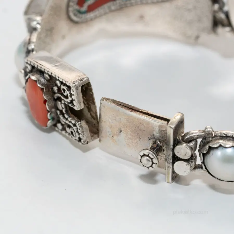Nepalese Bracelet with Turquoise S925