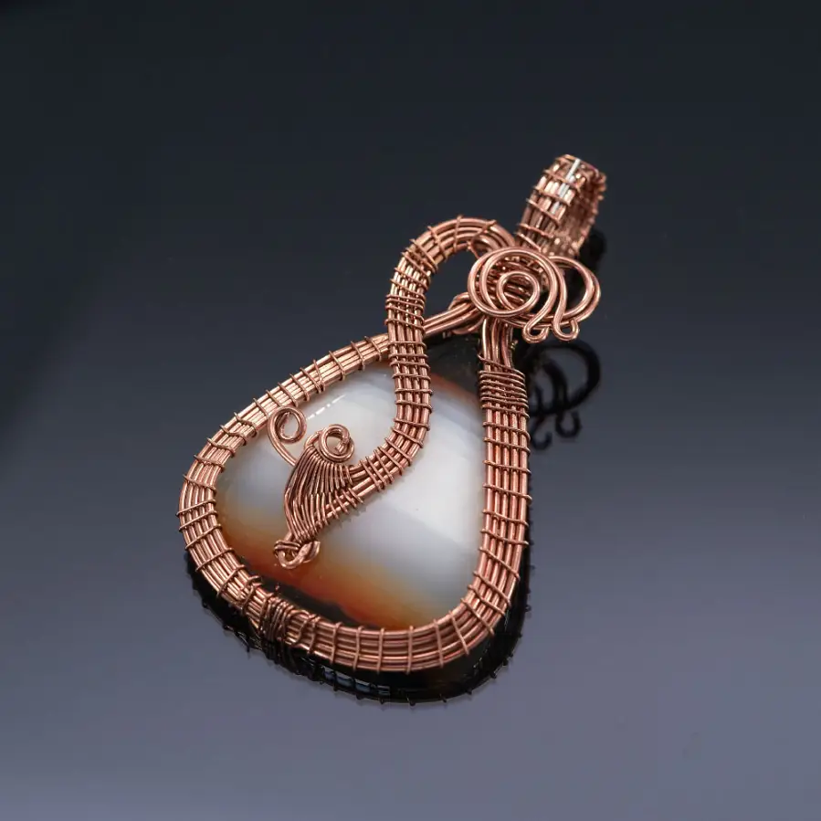 Unique Pendant with Natural Agate