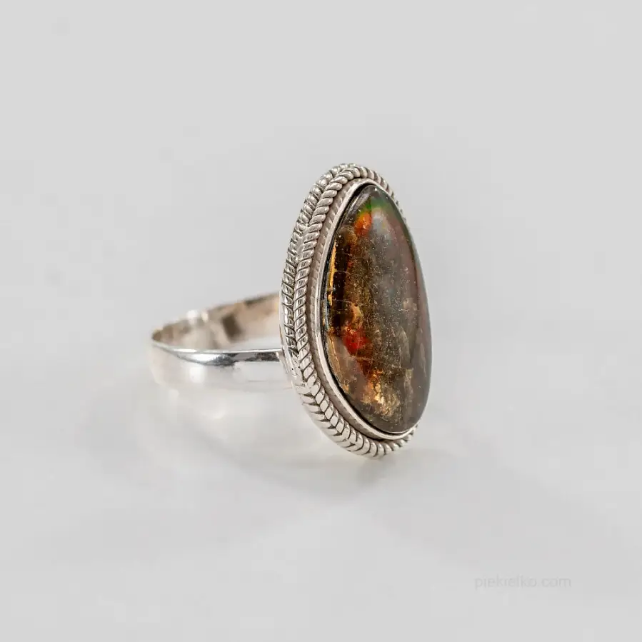 Ring with Ammolite Stone