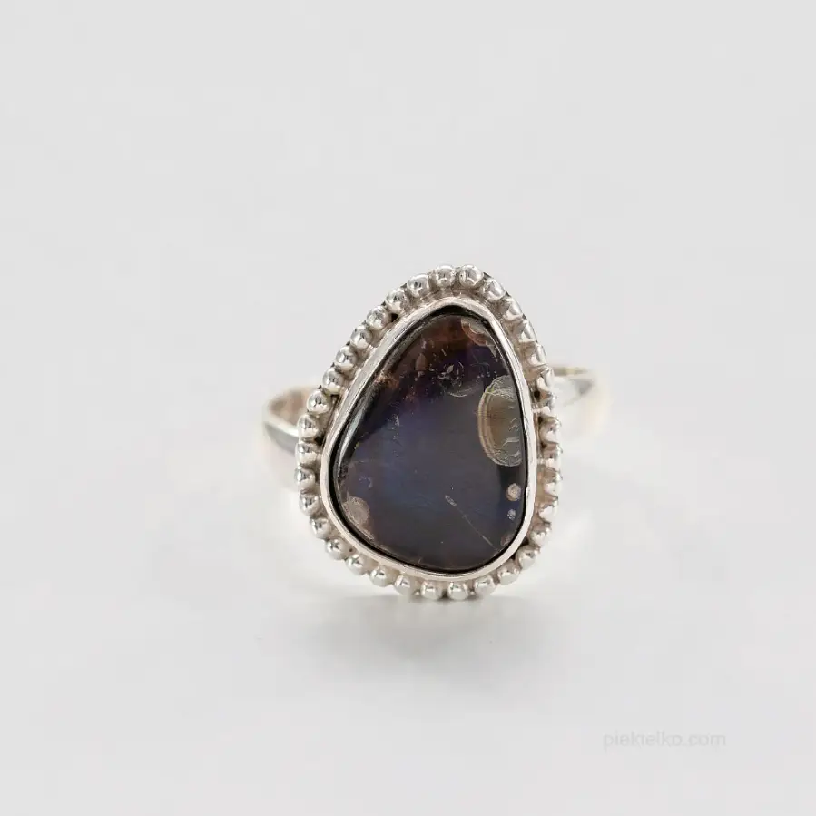 Subtle Ammolite Ring
