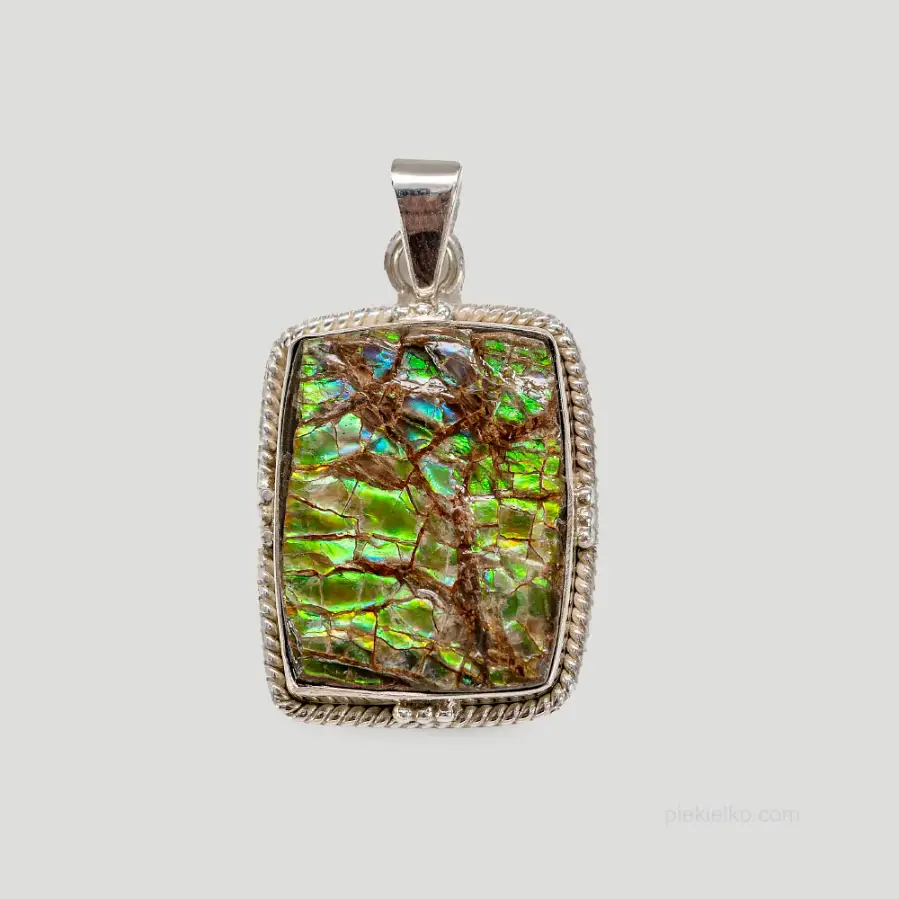 Ammolite natural - Silver Pendant
