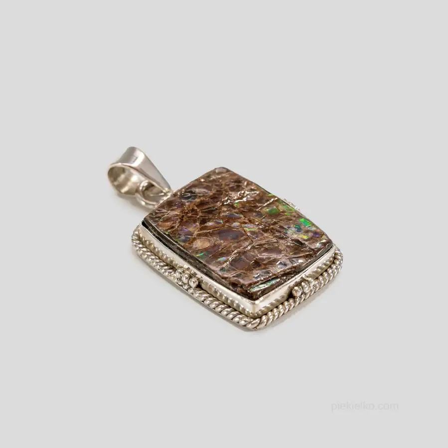 Ammolite natural - Silver Pendant