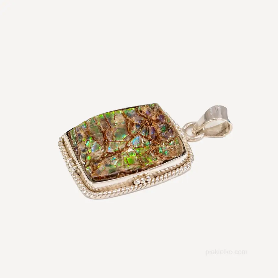 Ammolite natural - Silver Pendant