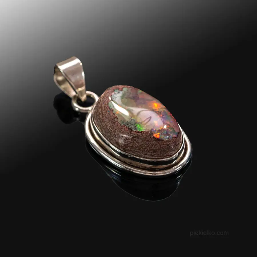 Firelight Pendant with Mexican Opal