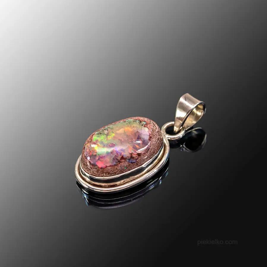 Firelight Pendant with Mexican Opal