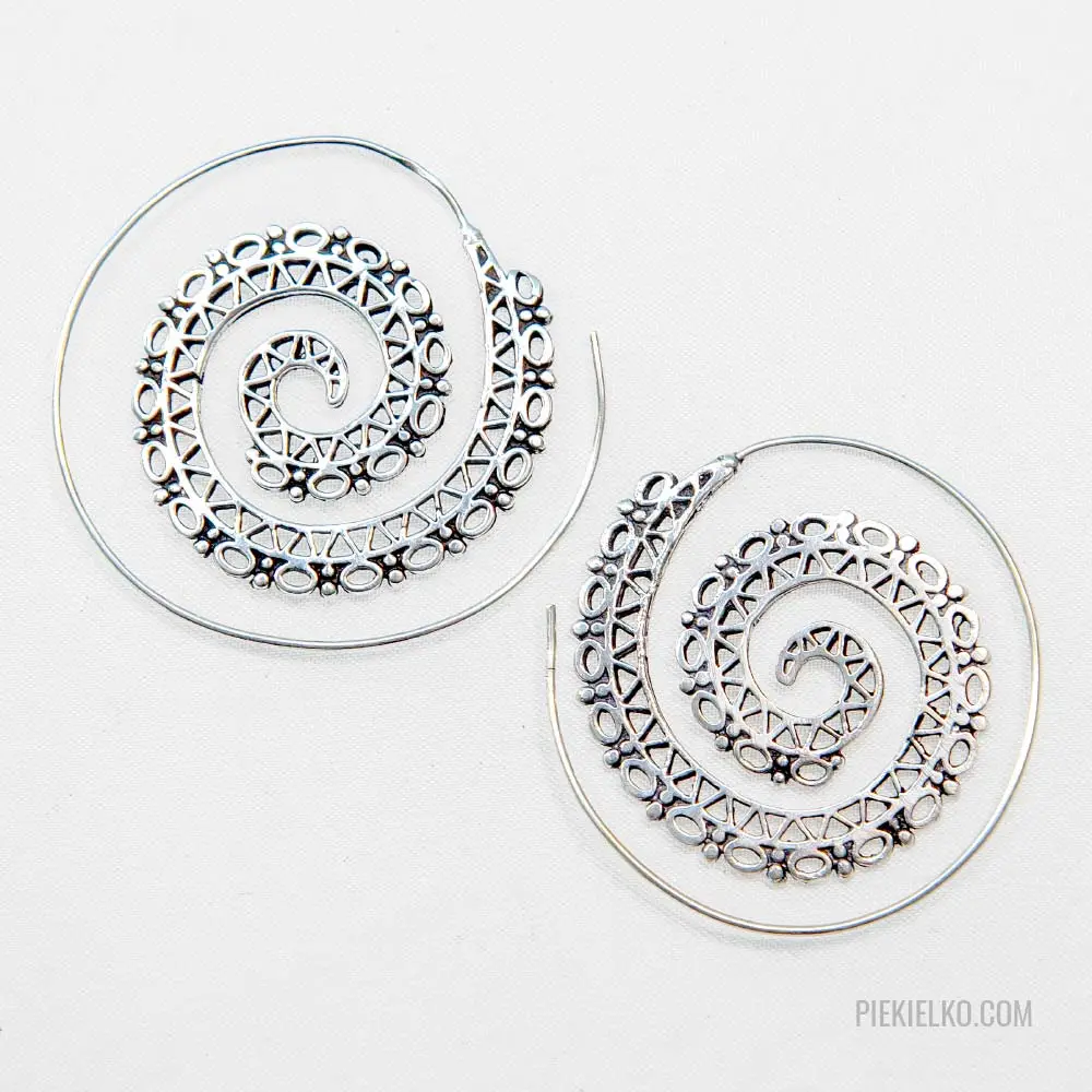 Silver plated Indian earrings