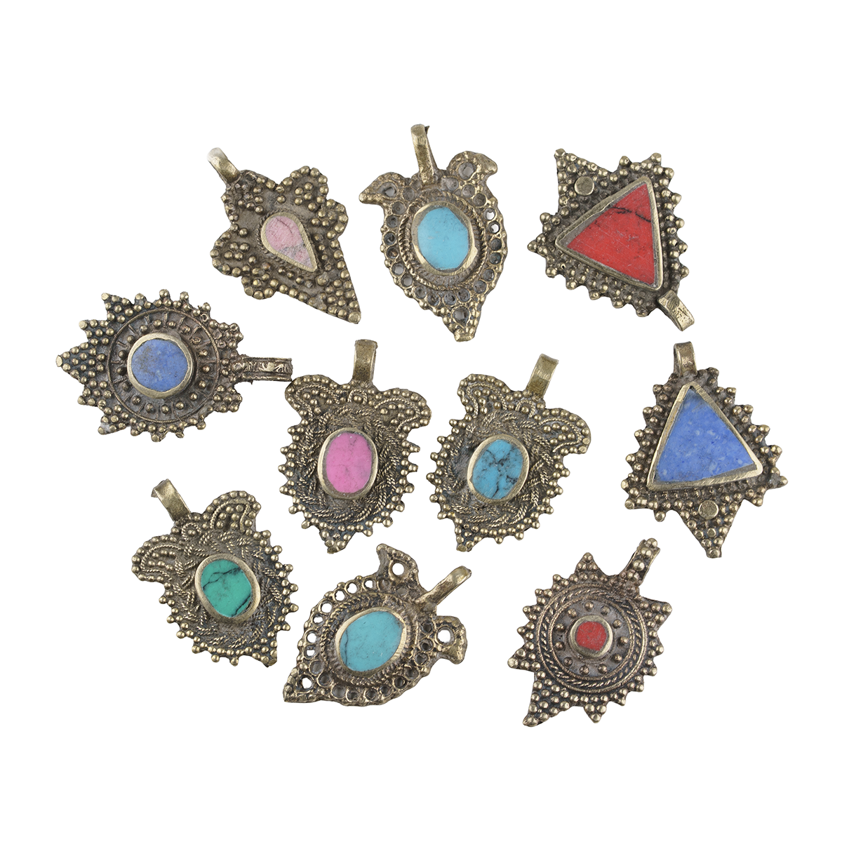 Silk Road Collector Pendant with Natural Stone