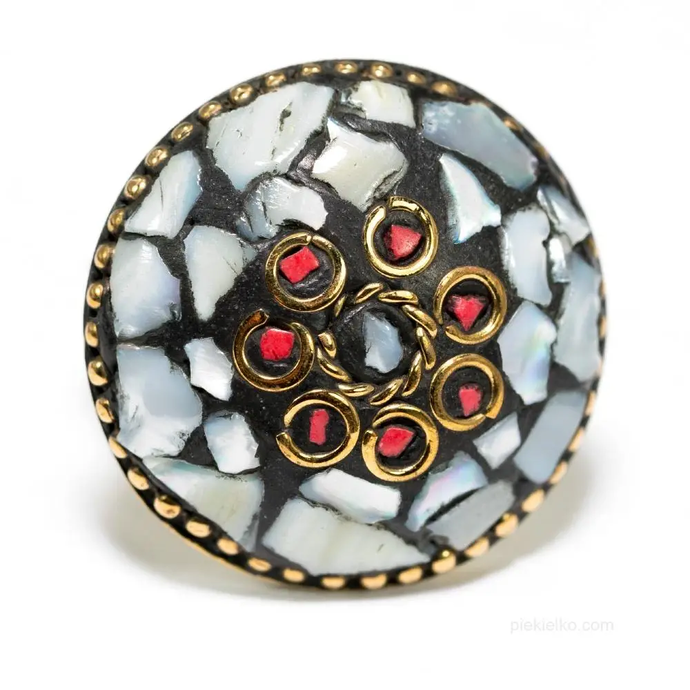 Ethnic moonstone ring