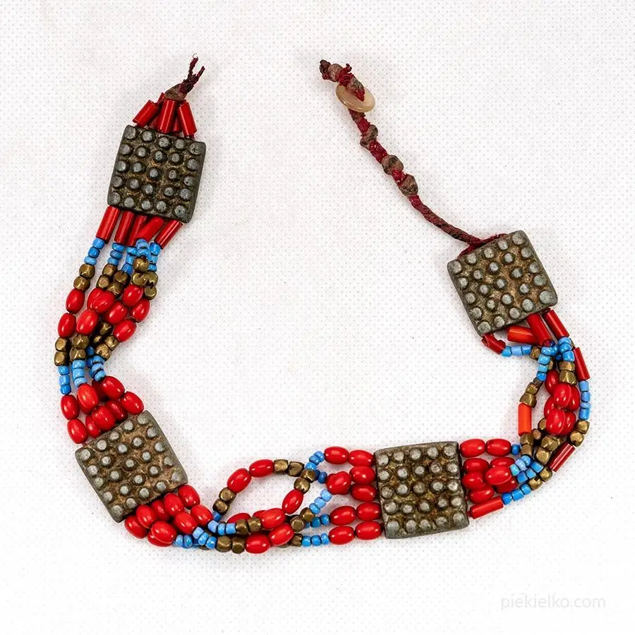 Choker Kalaszy z naturalnym koralem